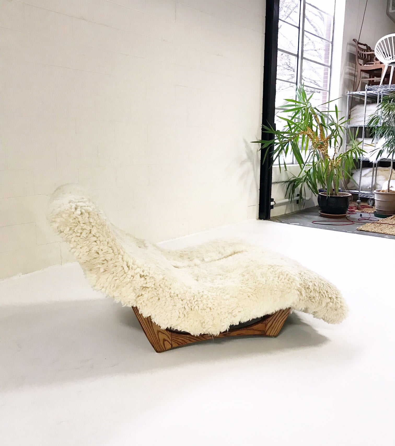 Sheepskin discount chaise lounge