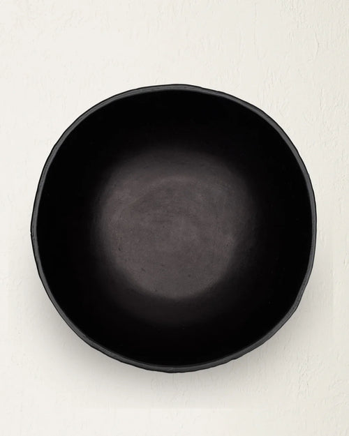 The Bowl in Molded Leather - Black