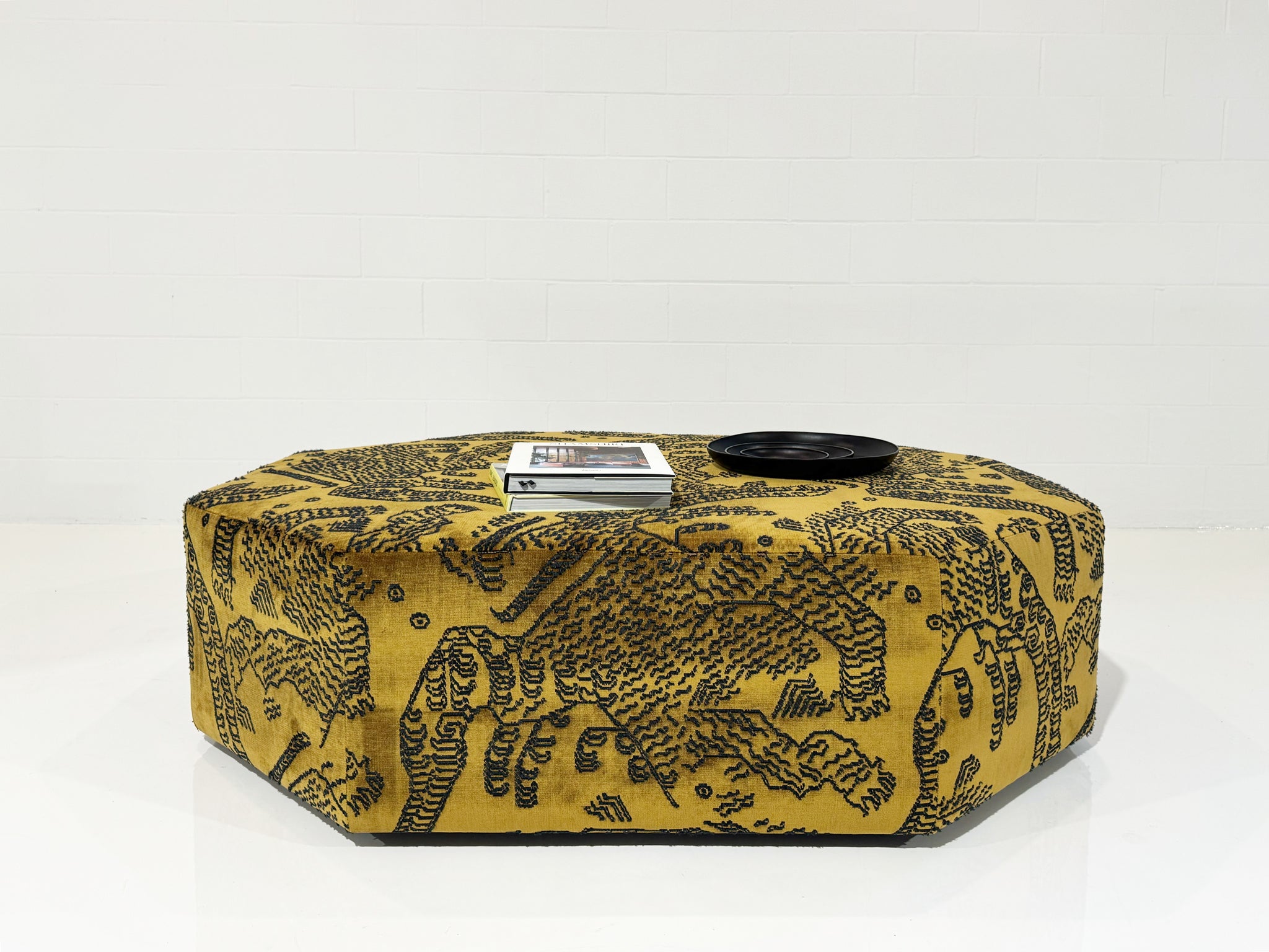 The Forsyth Octo Ottoman in Dedar Tiger Mountain, 48 x 60 in