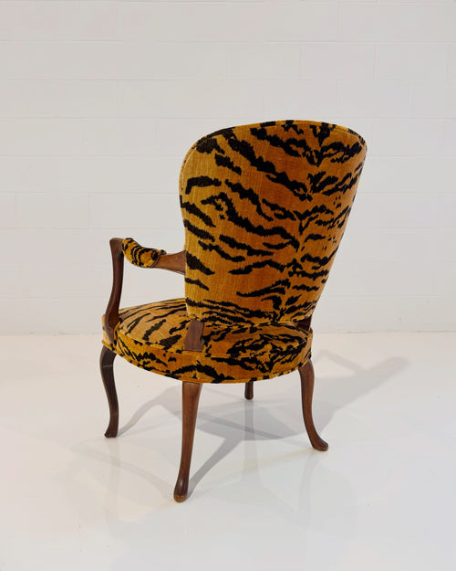 Armchair in Luigi Bevilacqua Tigre Velvet