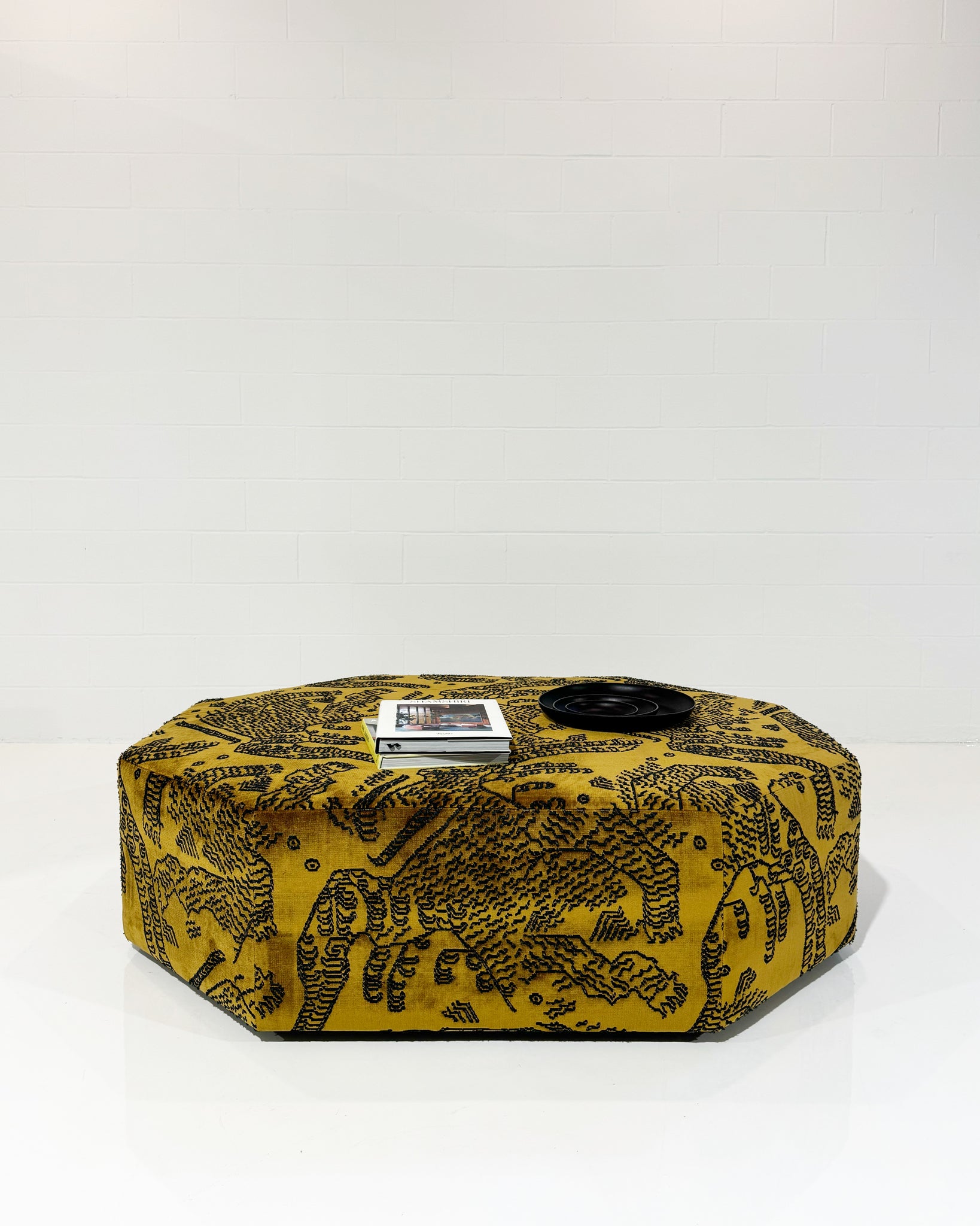 The Forsyth Octo Ottoman in Dedar Tiger Mountain, 48 x 60 in