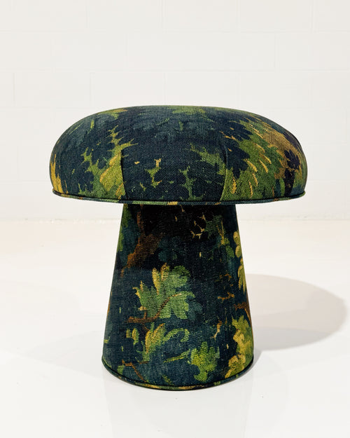 The Forsyth Mushroom Pouf in Dedar 'Schwarzwald'