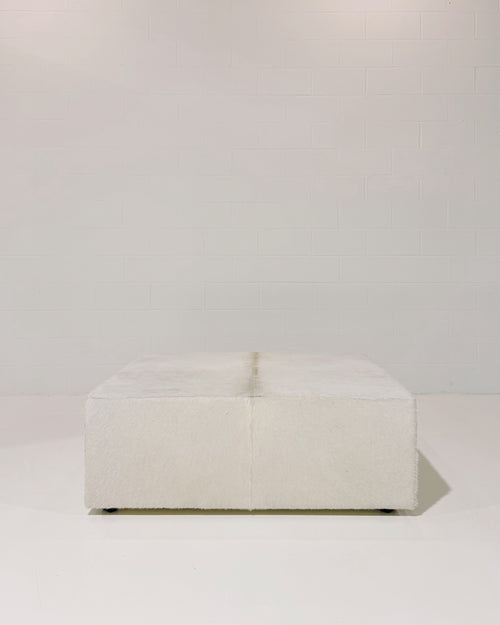 The Forsyth Large Ottoman in Cowhide