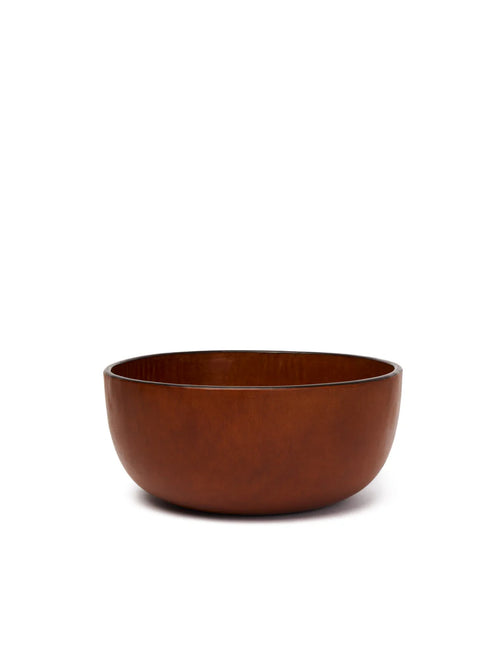 The Bowl in Molded Leather - Cognac