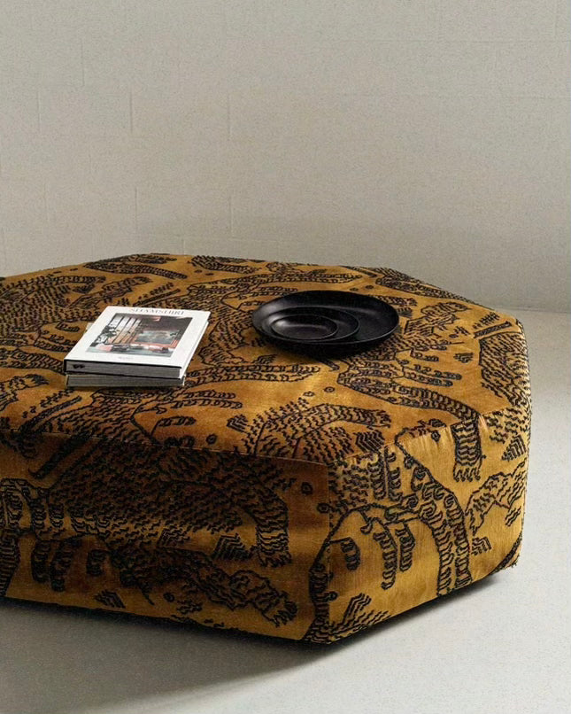 The Forsyth Octo Ottoman in Dedar Tiger Mountain, 48 x 60 in