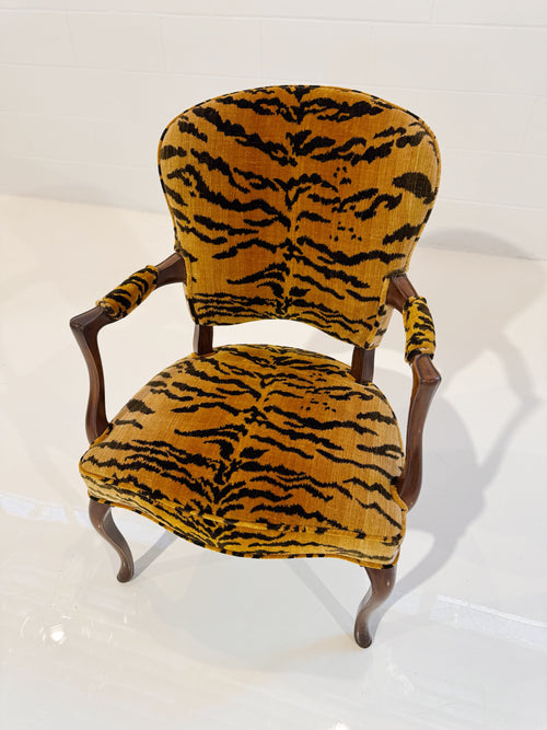 Armchair in Luigi Bevilacqua Tigre Velvet