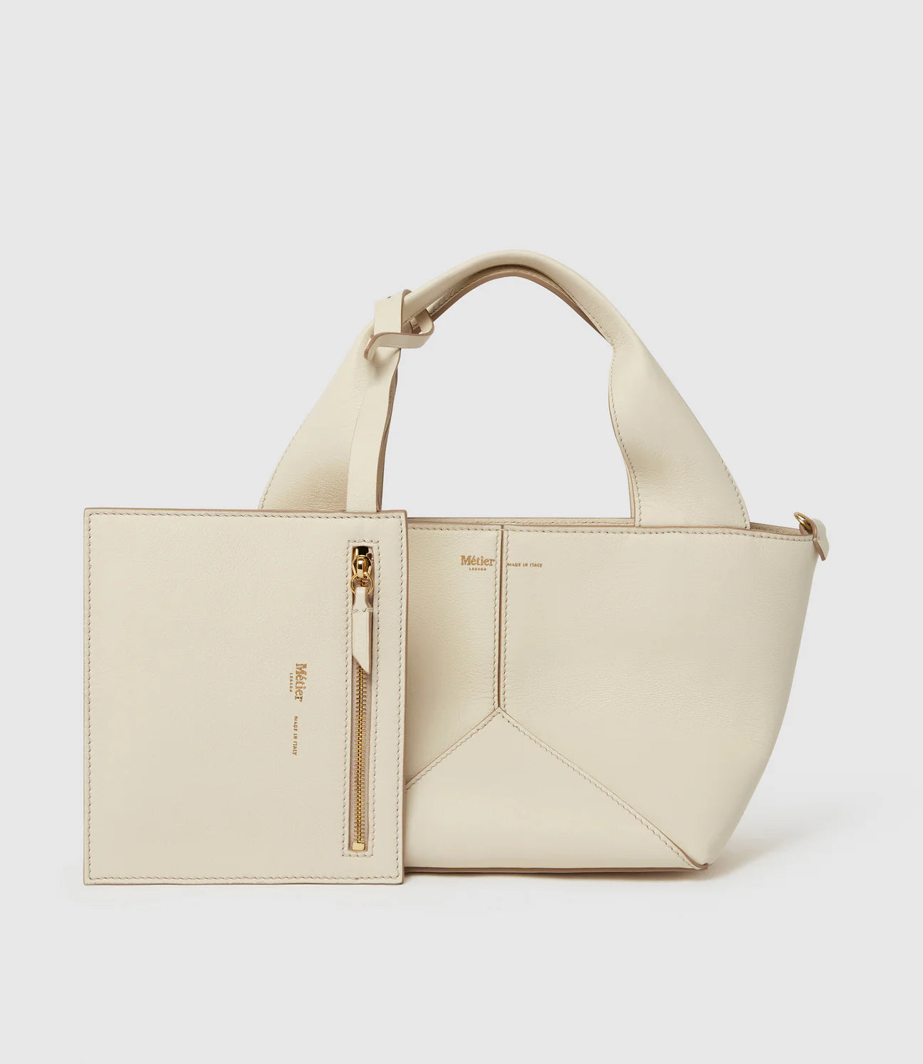 Market Mini in Smooth Calfskin White Sand