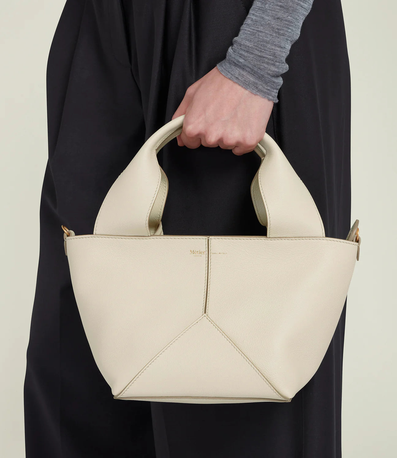 Market Mini in Smooth Calfskin White Sand