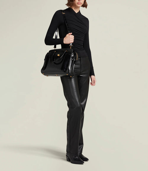 Private Eye Slim in Glossy Calfskin Black