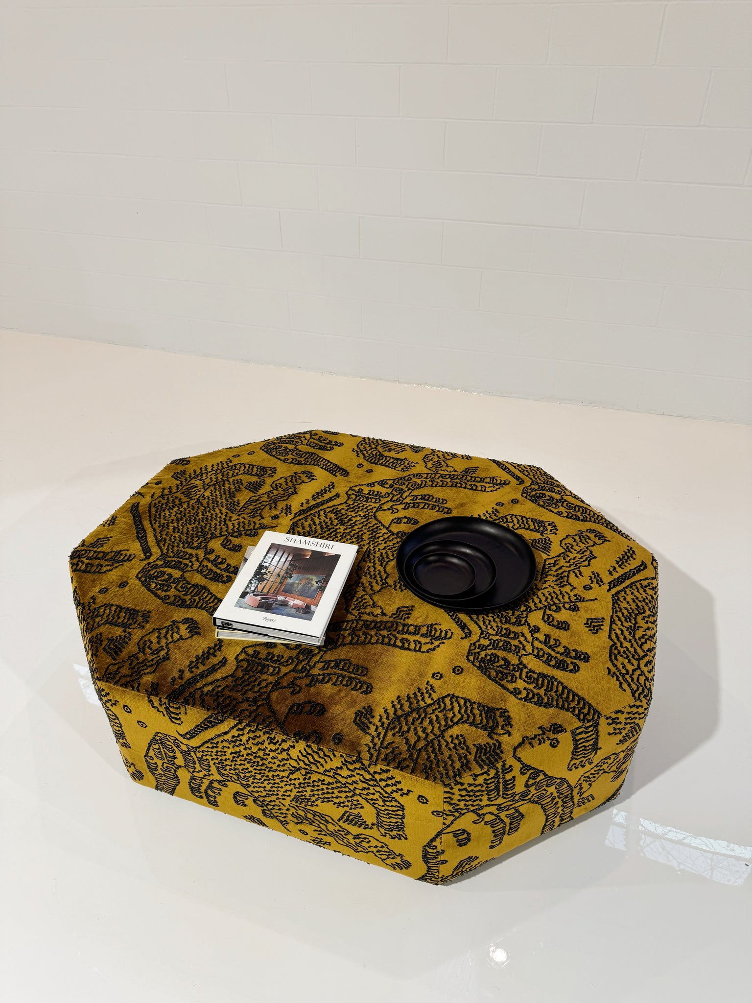 The Forsyth Octo Ottoman in Dedar Tiger Mountain, 48 x 60 in