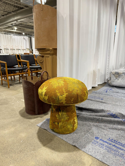 The Forsyth Mushroom Pouf in Dedar 'Schwarzwald'