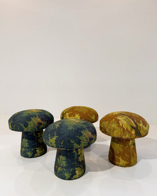 The Forsyth Mushroom Pouf in Dedar 'Schwarzwald'