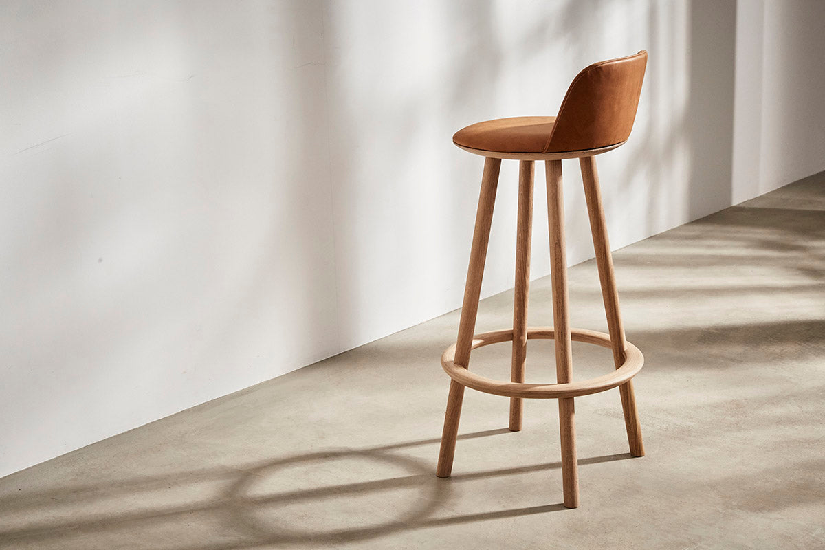 OVO Bar Chair | White Oiled Oak