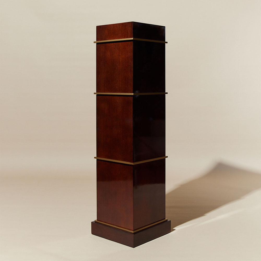 Column - Walnut and Brass