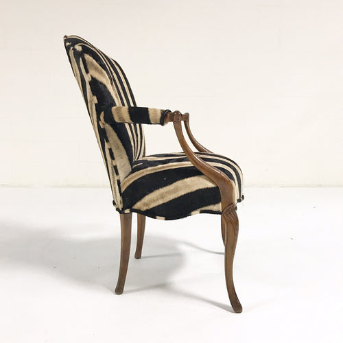 Vintage Armchair in Zebra Hide - FORSYTH